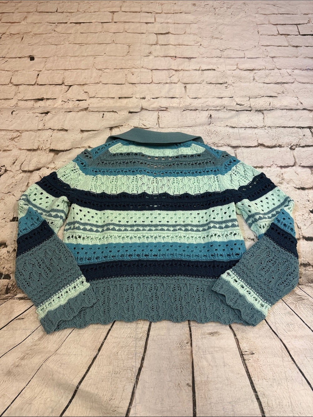 JONATHAN SIMKHAI Roxana Macrame Pullover Sweater Size S - Picture 11 of 11